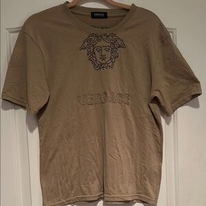 Versace Tan Graphic T-Shirt